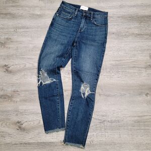 Current/Elliot High Waist Distressed Jean Size 26